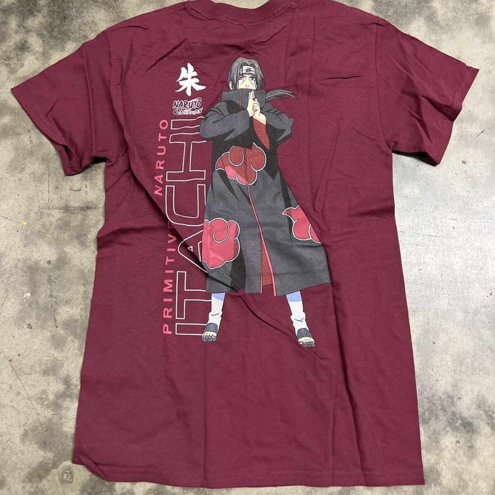 Primitive x Naruto II Itachi Burgundy T-Shirt Medium